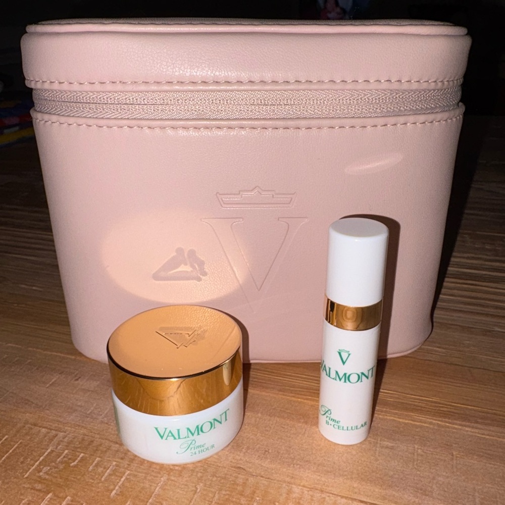 Valmont Skincare Duo with Blush Pink Case (prime 24 hr & prime b-cellular)